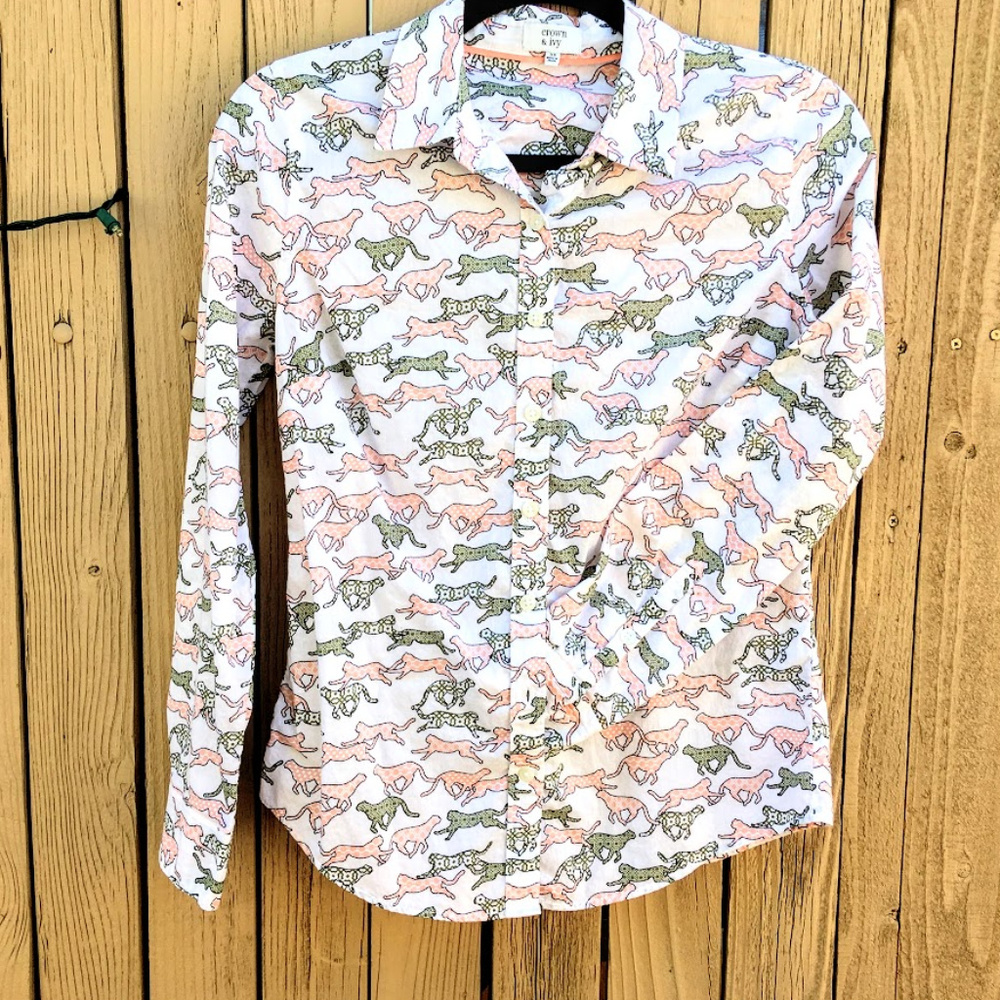 Big Cat Camo Dress Shirt Slim Fit XS